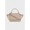 Trapeze brown leather bag