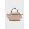 Trapeze brown leather bag