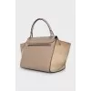 Trapeze brown leather bag