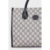 Canvas tote with branded monogram