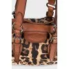Textile bag with animal print