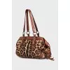 Textile bag with animal print