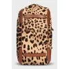 Textile bag with animal print
