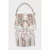 Leather crossbody with massive decor