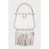 Leather crossbody with massive decor
