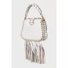 Leather crossbody with massive decor