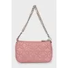 Quilted leather mini bag with chain