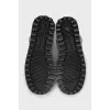 Silver boots with elastic bands