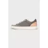Men's gray suede sneakers