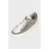 Men's gray suede sneakers