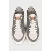 Men's gray suede sneakers