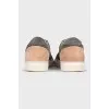Men's gray suede sneakers