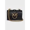 Black leather mini bag