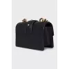 Black leather mini bag