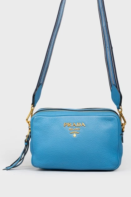 Шкіряна сумка Blue Textured Camera Bag