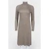 Brown fitted dress