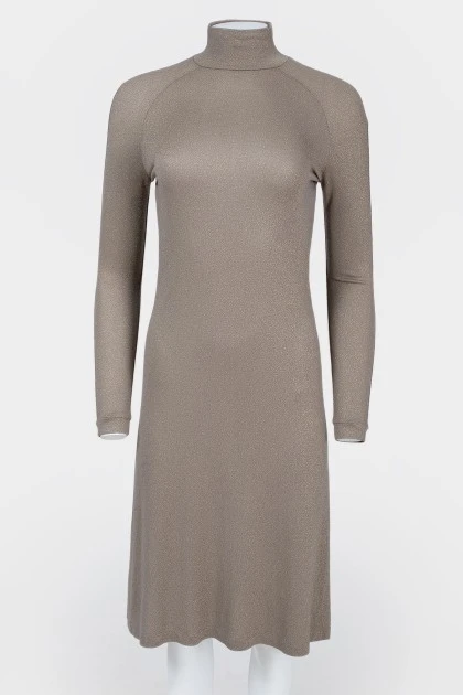 Brown fitted dress