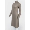 Brown fitted dress