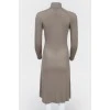 Brown fitted dress