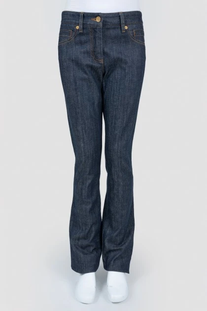 Blue straight jeans
