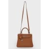 Kelly 25 Bag у шкірі Clemence карамельного кольору