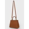 Kelly 25 Bag у шкірі Clemence карамельного кольору