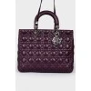 Сумка Lady Dior пурпурного цвета