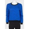 Sweatshirt text print blue