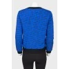 Sweatshirt text print blue