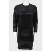 Black midi sequins dress