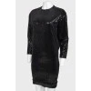 Black midi sequins dress