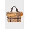 Сумка Fox Fur Trim bag