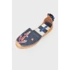 Tie anchor espadrilles with tag