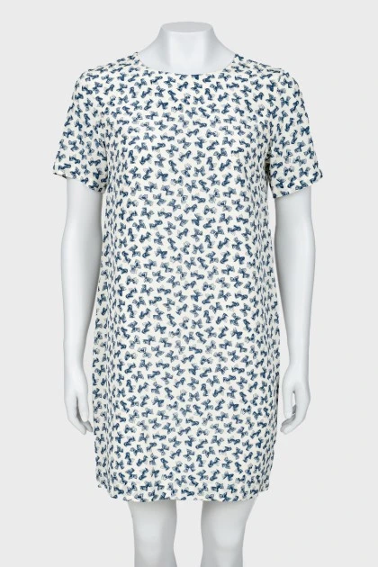 Printed silk dress
