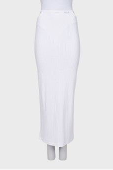 White skirt with cutouts