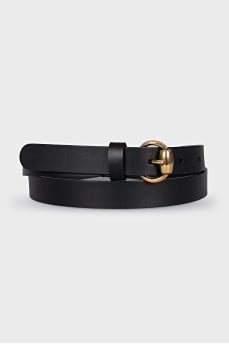 Black belt with gold buckle