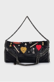 Сумка декорована кристалами Falabella