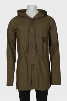 Men's parka with a hood