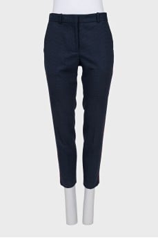 Tapered trousers with contrasting stripes