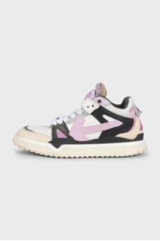 Leather sneakers with logo
