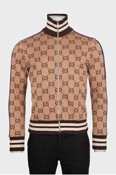 Men's sports jacket with a signature print