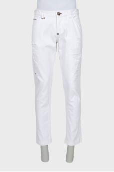 Men's jeans with ripped effect