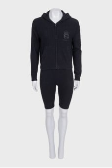 Black suit with cycling shorts