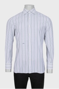 Men's white pinstriped shirt