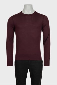 Men's purple cashmere jumper