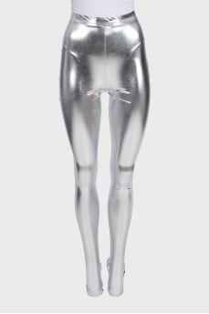 Silver slim fit leggings with tag