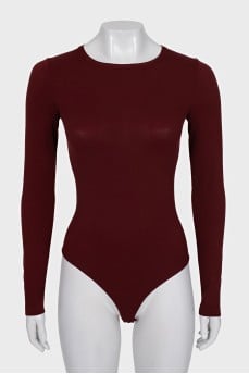 Red long sleeve bodysuit