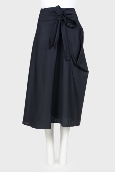 Black-blue skirt with a bow