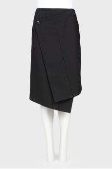 Black wool skirt