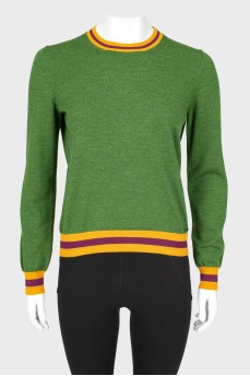 Green wool sweater